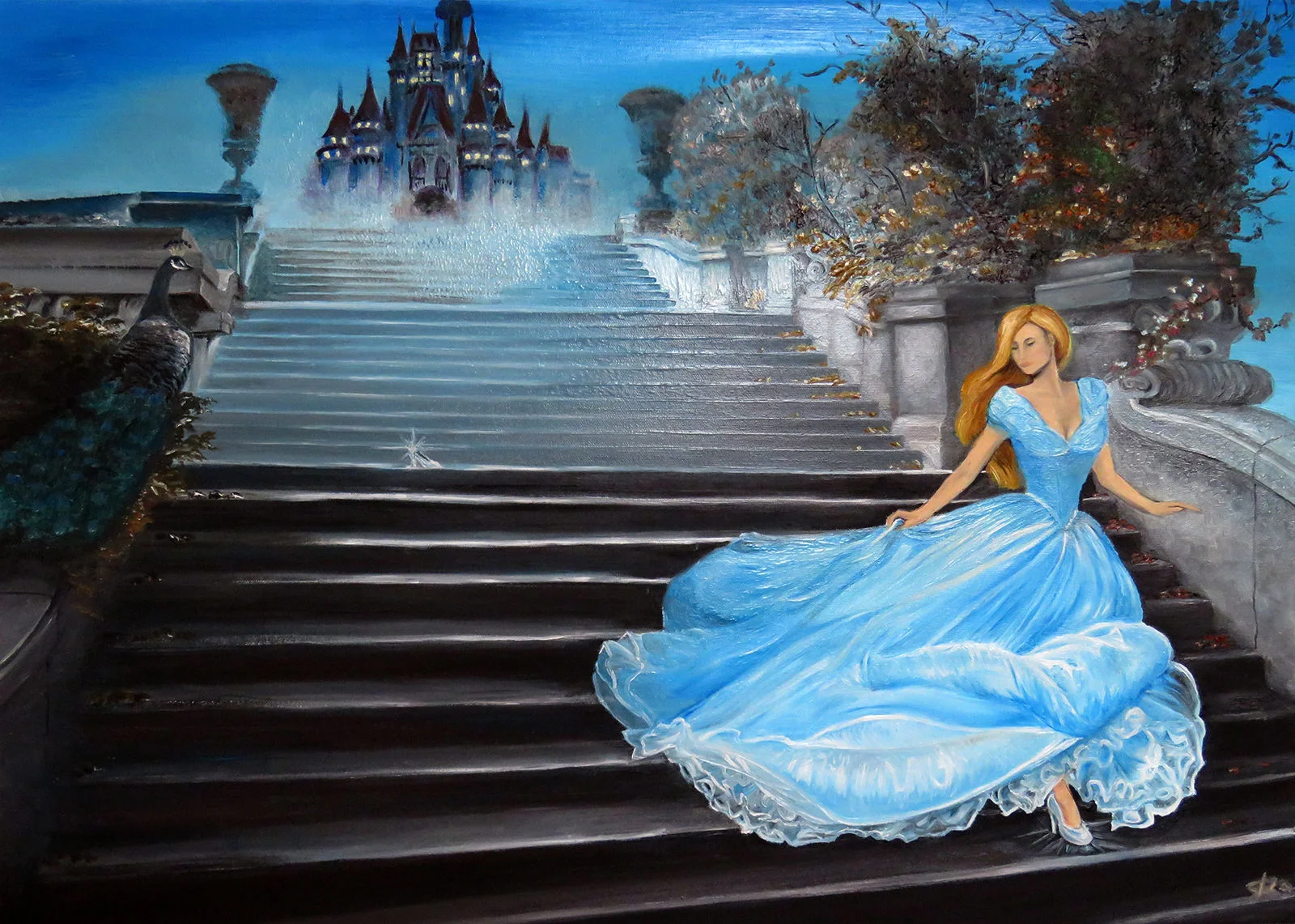 Cinderella oil painting