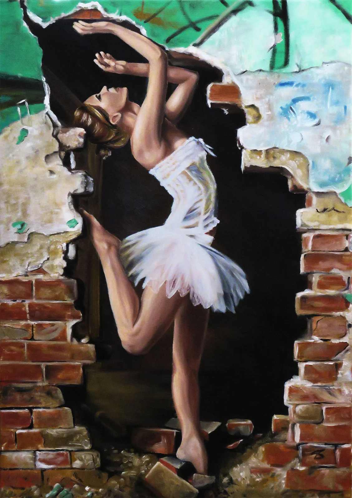 Ballerina oil painting on canvas