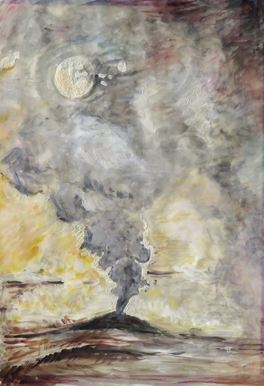 Fog watercolour painting