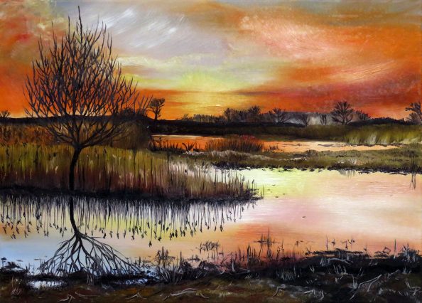 Hungarian Sunset Hungarian Sunset oil painting