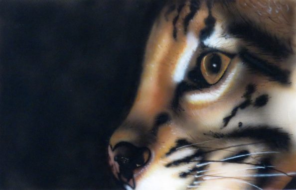 Ocelot Ocelot airbrush painting