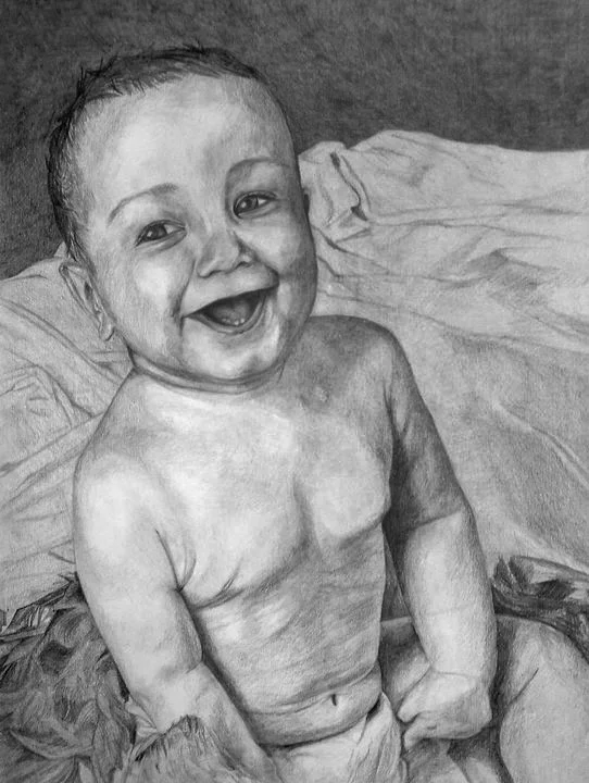 Arisz (one year old) pencil drawing